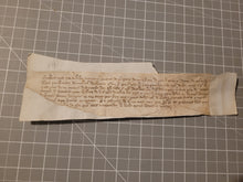 Load image into Gallery viewer, Two Medieval Charters. Manuscripts on Parchment, 1331. Pierre de Maucroix and his wife give to the monks of Sainte-Croix-de-la-Bretonnerie