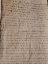Load image into Gallery viewer, Two Medieval Charters. Manuscripts on Parchment, 1331. Pierre de Maucroix and his wife give to the monks of Sainte-Croix-de-la-Bretonnerie