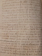 Load image into Gallery viewer, Two Medieval Charters. Manuscripts on Parchment, 1331. Pierre de Maucroix and his wife give to the monks of Sainte-Croix-de-la-Bretonnerie