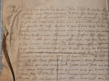 Load image into Gallery viewer, Two Medieval Charters of the 100 Years War. Manuscripts on Parchment, October 1360. The Exchange of Two Houses on Rue de Marivaux, near Saint-Jacques-la-boucherie