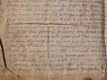 Load image into Gallery viewer, Two Medieval Charters of the 100 Years War. Manuscripts on Parchment, October 1360. The Exchange of Two Houses on Rue de Marivaux, near Saint-Jacques-la-boucherie