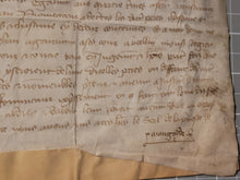 Load image into Gallery viewer, Two Medieval Charters of the 100 Years War. Manuscripts on Parchment, October 1360. The Exchange of Two Houses on Rue de Marivaux, near Saint-Jacques-la-boucherie