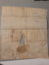 Load image into Gallery viewer, Medieval Charter Dating from the 100 Years War. Manuscript on Parchment, 1396. Detailed Initial and Signum