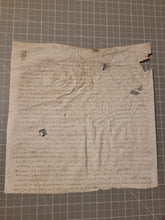 Load image into Gallery viewer, Medieval Charter Dating from the 100 Years War. Manuscript on Parchment, 1340