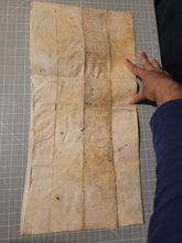 Load image into Gallery viewer, Medieval Charter Dating from the 100 Years War. Large Manuscript on Parchment, January 7th, 1420. Marguerite de Spina, Lady of Spina, Appoints New Attorneys, Notaries, and More. With a Detailed Initial and Signum