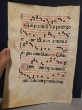 Load image into Gallery viewer, Saint Lawrence. Massive Historiated Initial of the Letter G, Early 16th Century, Italy. Leaf From a Manuscript Antiphonary