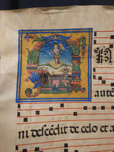 Load image into Gallery viewer, The Resurrection. Massive Historiated Initial of the Letter D, Early 16th Century, Italy. Leaf From a Manuscript Antiphonary