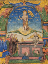 Load image into Gallery viewer, The Resurrection. Massive Historiated Initial of the Letter D, Early 16th Century, Italy. Leaf From a Manuscript Antiphonary