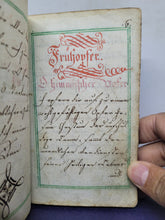 Load image into Gallery viewer, Morgen-Gebeth. German Manuscript Book of Prayer, Circa 1800. Enhanced with Colorful Headers and Full-Page Illustrations
