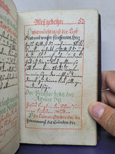 Load image into Gallery viewer, Christkatholisches Gebeth-Büchlein vor jeden guten Christen in welchem Morgen Abend Meß- Beicht und Communion Gebetter zur Hochheiligsten Dreyfaltigkeit. German Manuscript Book of Prayer, 1797. Beautiful Floral Title Border