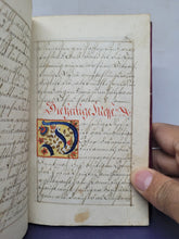 Load image into Gallery viewer, Gebetbuch. Germany Manuscript Book of prayer, 1828. Richly Enhanced with 52 Beautifully Hand Colored Initials and Two Calligraphic Designs