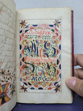 Load image into Gallery viewer, Gebetbuch. Germany Manuscript Book of prayer, 1828. Richly Enhanced with 52 Beautifully Hand Colored Initials and Two Calligraphic Designs