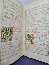 Load image into Gallery viewer, Gebetbuch. Germany Manuscript Book of prayer, 1828. Richly Enhanced with 52 Beautifully Hand Colored Initials and Two Calligraphic Designs