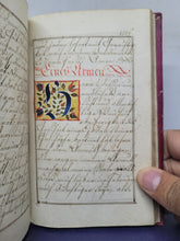 Load image into Gallery viewer, Gebetbuch. Germany Manuscript Book of prayer, 1828. Richly Enhanced with 52 Beautifully Hand Colored Initials and Two Calligraphic Designs