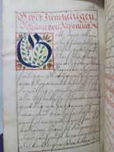 Load image into Gallery viewer, Gebetbuch. Germany Manuscript Book of prayer, 1828. Richly Enhanced with 52 Beautifully Hand Colored Initials and Two Calligraphic Designs