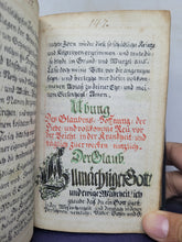 Load image into Gallery viewer, Morgen Gebether. German Manuscript Book of Prayer, 1782. Tremendous and Well Detailed Initials of Varying Hues