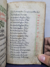 Load image into Gallery viewer, Morgen Gebether. German Manuscript Book of Prayer, 1782. Tremendous and Well Detailed Initials of Varying Hues