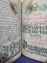 Load image into Gallery viewer, Morgen Gebether. German Manuscript Book of Prayer, 1782. Tremendous and Well Detailed Initials of Varying Hues