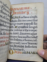 Load image into Gallery viewer, Calendarium Exhibens Methodum practicam Bene Moriendi, Circa 1685-1700. Latin Manuscript Calendar of Saints and the Art of Dying Well, with Prayers and Invocations for the Year. Manuscript Edition of the 17th Century Printed Work