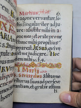 Load image into Gallery viewer, Calendarium Exhibens Methodum practicam Bene Moriendi, Circa 1685-1700. Latin Manuscript Calendar of Saints and the Art of Dying Well, with Prayers and Invocations for the Year. Manuscript Edition of the 17th Century Printed Work