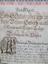 Load image into Gallery viewer, Morgens-Gebether. German Manuscript Book of Prayer, Circa 1750. Beautiful Calligraphy and Detailed Initials