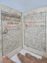 Load image into Gallery viewer, Morgens-Gebether. German Manuscript Book of Prayer, Circa 1750. Beautiful Calligraphy and Detailed Initials