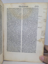 Load image into Gallery viewer, Vitae Sanctorum Patrum, Sive Vitas Patrum. Add: De Laude et Effectu Virtutum. Pseudo- Macarius: Epistola ad monachos, 1483. With Some Handwritten Marginalia