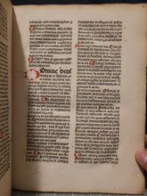 Load image into Gallery viewer, Expositio Super Toto Psalterio, 1482. Beautifully Rubricated with Magnificent Flourishes