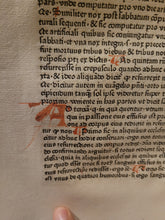 Load image into Gallery viewer, Quaestiones Evangeliorum de Tempore et de Sanctis, 1478. Volume 1 of 2. Wide Margined and Beautifully Rubricated