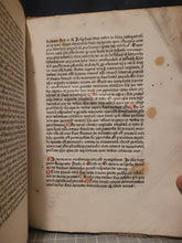 Load image into Gallery viewer, Quaestiones Evangeliorum de Tempore et de Sanctis, 1478. Volume 1 of 2. Wide Margined and Beautifully Rubricated