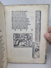 Load image into Gallery viewer, Ein Hübsch Lesen unn Grosz Wunderzeichen von dem heiligen zwölffbotten sant Jacob und zweien Jacobs brüdern, 1516. An Extremely Scarce Legend Written in Verse and with Woodcut Borders. Also Bound in Manuscript Waste