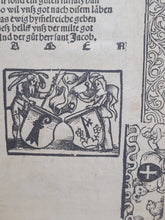 Load image into Gallery viewer, Ein Hübsch Lesen unn Grosz Wunderzeichen von dem heiligen zwölffbotten sant Jacob und zweien Jacobs brüdern, 1516. An Extremely Scarce Legend Written in Verse and with Woodcut Borders. Also Bound in Manuscript Waste