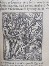 Load image into Gallery viewer, Testamenti Novi Editio Vulgate, 1547(?). Illustrated Pocket Edition of the New Testament, With Woodcuts by Jacques Le Fevre