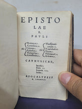 Load image into Gallery viewer, Testamenti Novi Editio Vulgate, 1547(?). Illustrated Pocket Edition of the New Testament, With Woodcuts by Jacques Le Fevre