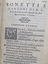 Load image into Gallery viewer, Il Petrarca con dichiarationi non piu stampate. Insieme con alcune belle annotationi, tratte dalle dottissime prose di monsignor Bembo, 1564