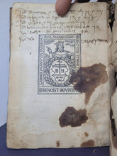 Load image into Gallery viewer, Sermonum Sancti Vincentij Pars Tertia Que de Sanctis Appellari Solet, 1525. Third and Final Volume. With Several Early Annotations and 13th Century Manuscript Binder’s Waste