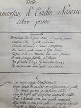 Load image into Gallery viewer, Le Metamorfosi di Ovidio Ridotte da Gio Andrea dell'Anguillara, 1584. With Several Pages of Text Supplemented by an Early Hand