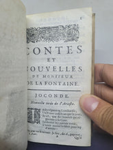Load image into Gallery viewer, Contes et Nouvelles en Vers, par Mr. De La Fontaine, de l'academie françoise, 1696. Two Volumes Finely Bound into One. Uncommon Edition Without any Engravings