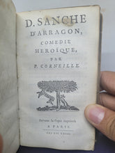 Load image into Gallery viewer, Le Theatre de P. Corneille, 1664. Tome III of IV. Containing Rodogune. Heraclius. Andromede. D.  Sanche d'Arragon. Nicomede. Pertharite. Oedipe. Seven Plays Bound in One Volume