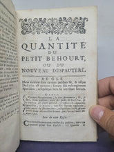 Load image into Gallery viewer, La Quantite du Petit Behourt, ou du Nouveau Despautere. Troisieme et Derniere Partie. Augmentée de Nouveau, & Expliquée, 1702. Third Part of Three of this Latin Grammar Text. Bound in 18th Century Manuscript Waste