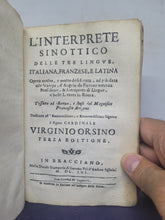 Load image into Gallery viewer, La Nuova e Piu Accurata Grammatica; Bound With; Grammatica succinta; Bound With; Introduttione alla lingua castigliana, 1656. Sammelband Third Edition of Lonchamps’ Grammatical Works