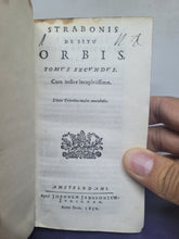Load image into Gallery viewer, Strabonis De Situ Orbis Libri XVII, 1652. Two Vellum Volumes