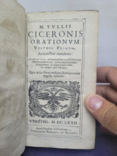 Load image into Gallery viewer, M. Tullii Ciceronis Orationum, 1672. In Three Volumes