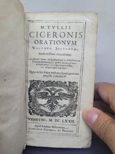 Load image into Gallery viewer, M. Tullii Ciceronis Orationum, 1672. In Three Volumes