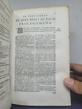 Load image into Gallery viewer, Hugonis Grotii De Jure Belli ac Pacis Libri Tres, 1689