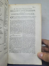 Load image into Gallery viewer, C. Crispi Sallustii Opera Omnia Quae Exstant Cum Commentariis integris Joh. Rivii, Aldi Manutii, Petri Ciacconii, Fulvii Ursini, et Heliae Putschii, Et selectis Jani Gruteri, H. Glareani, Cypr. `a Popma, Ludov. Carrionis, Jani Douzae, & aliorum, 1677