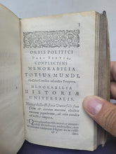 Load image into Gallery viewer, Orbis Politicus: Saheb kiran, sive orbis politicus omnium imperiorum, regnorum, rerumpublicarum, quae hodie per totum mundum florent...., 1667
