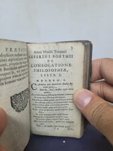 Load image into Gallery viewer, Anicii Manlii Torquati Severini Boethii De Consolatione Philosophiae libri V, 1668. Pocket Edition Consolation of Philosophy
