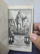 Load image into Gallery viewer, Institutiones D. Justiniani ss. Princ: typis variae, rubris nucleum exhibentibus: accesserunt ex Digestis tituli de verborum significatione et regul. Juris, 1676