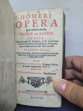 Load image into Gallery viewer, Homeri Opera Quae Exstant Omnia, Graece et Latine. Graeca ad principem H. Stephani....praesertim totius Odysseae nova plane versio videri poss-Curante Jo. Henr. Lederlino & post eum Stephano Berglero, 1707. With an Ortelian Map of Odysseus’ Travels